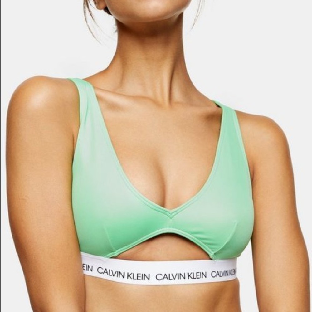 Calvin Klein Logo Triangle Cut Bikini top